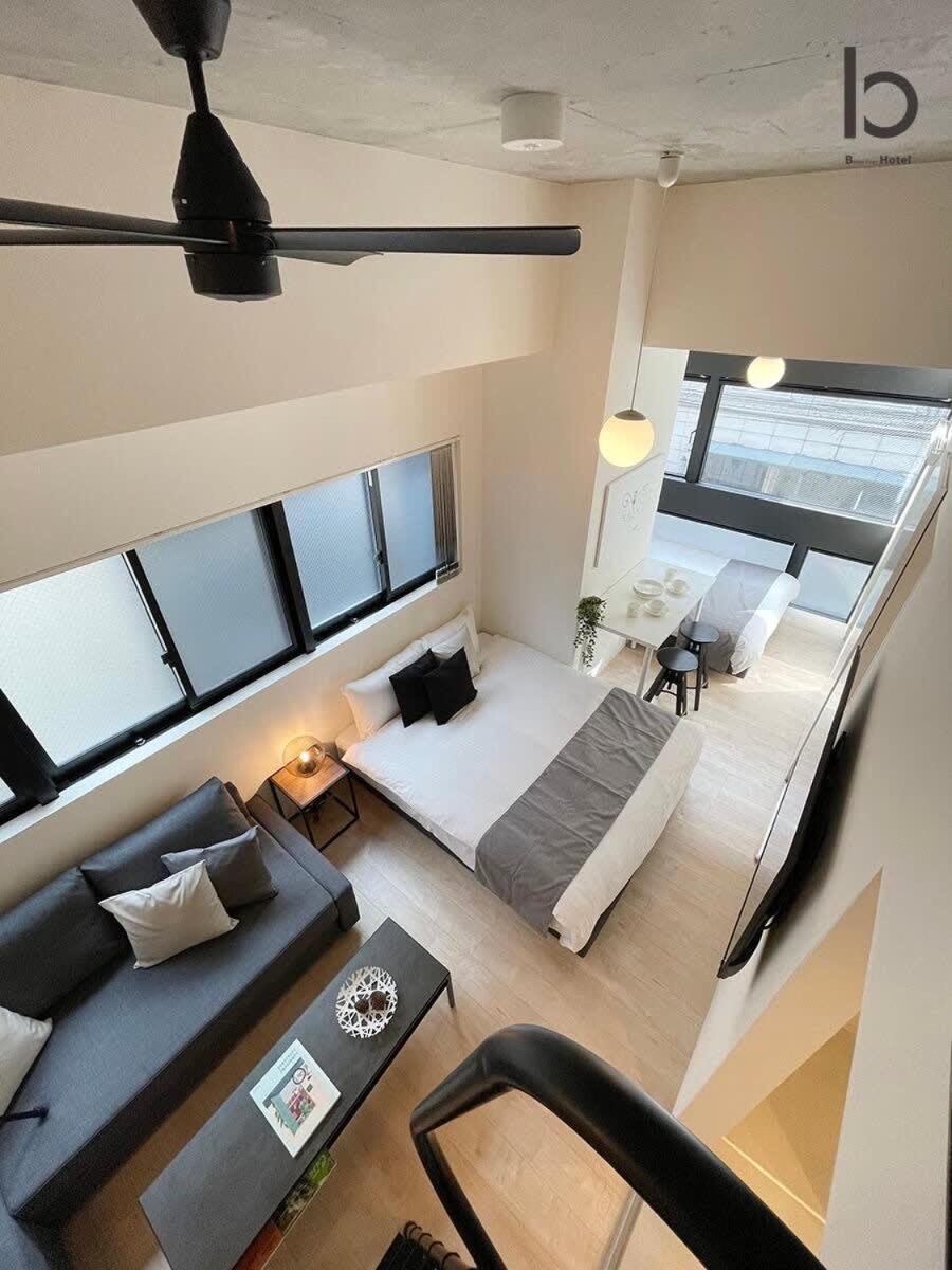 Bhotel Nekoyard - Stylish Loft Studio Steps From Peace Park Hiroshima Exteriör bild